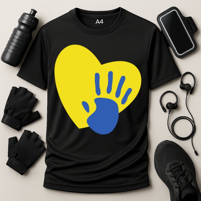 Support Down Syndrome Heart Awareness Performance Shirt