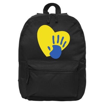 Support Down Syndrome Heart Awareness 16 in Basic Backpack