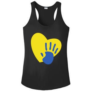 Support Down Syndrome Heart Awareness Ladies PosiCharge Competitor Racerback Tank