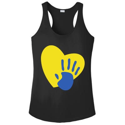Support Down Syndrome Heart Awareness Ladies PosiCharge Competitor Racerback Tank