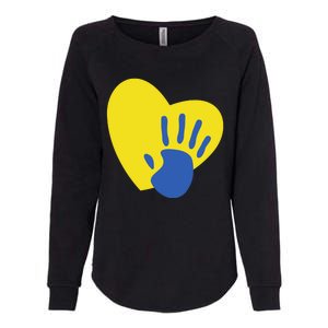 Support Down Syndrome Heart Awareness Womens California Wash Sweatshirt