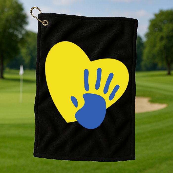 Support Down Syndrome Heart Awareness Golf Towel