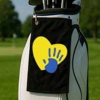 Support Down Syndrome Heart Awareness Golf Towel