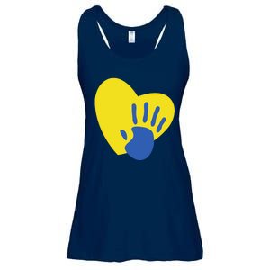 Support Down Syndrome Heart Awareness Ladies Essential Flowy Tank