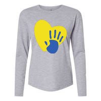 Support Down Syndrome Heart Awareness Womens Cotton Relaxed Long Sleeve T-Shirt