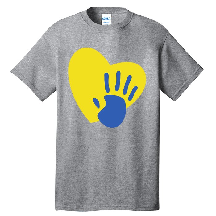 Support Down Syndrome Heart Awareness Tall T-Shirt