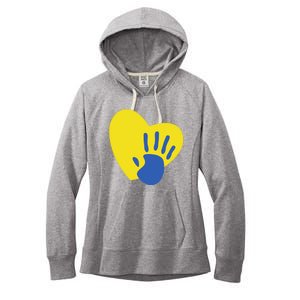 Support Down Syndrome Heart Awareness Women's Fleece Hoodie