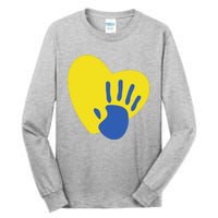 Support Down Syndrome Heart Awareness Tall Long Sleeve T-Shirt