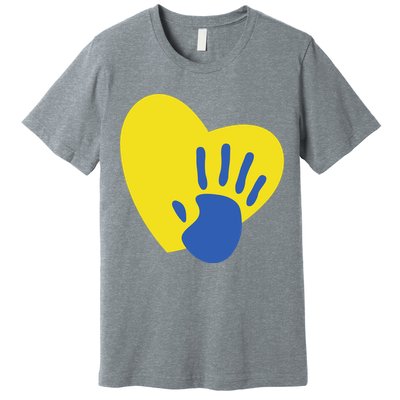 Support Down Syndrome Heart Awareness Premium T-Shirt