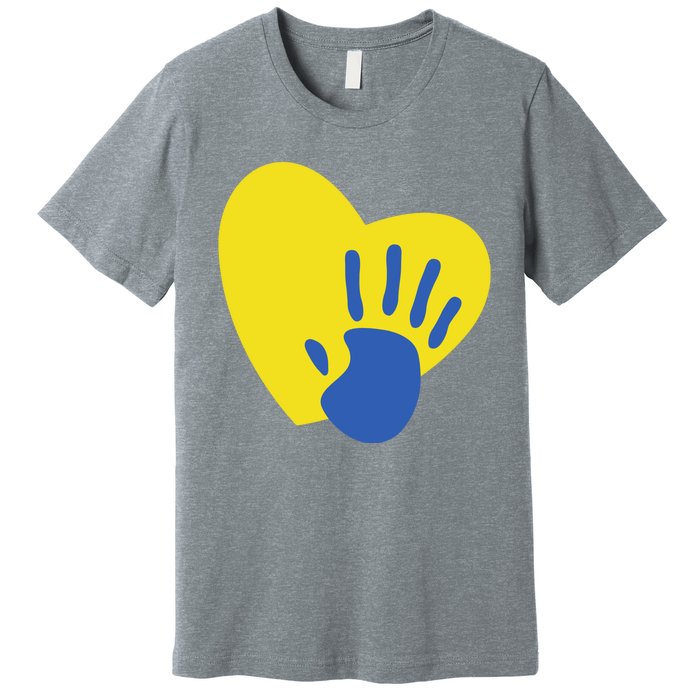 Support Down Syndrome Heart Awareness Premium T-Shirt