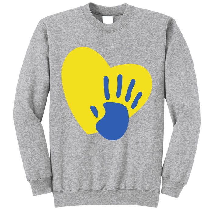 Support Down Syndrome Heart Awareness Tall Sweatshirt