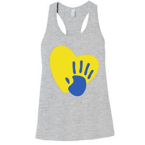 Support Down Syndrome Heart Awareness Women's Racerback Tank