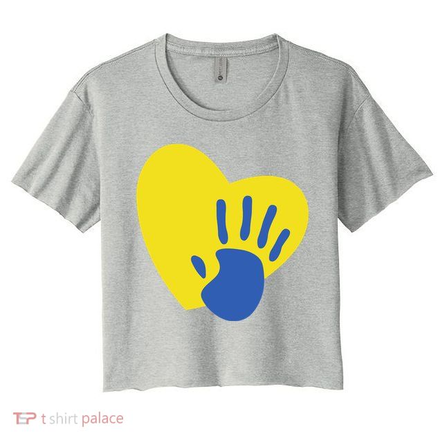 Support Down Syndrome Heart Awareness Crop Top