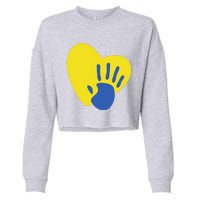 Support Down Syndrome Heart Awareness Cropped Pullover Crew