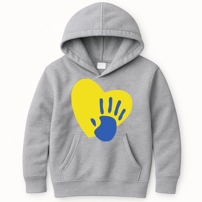 Support Down Syndrome Heart Awareness Kids Hoodie