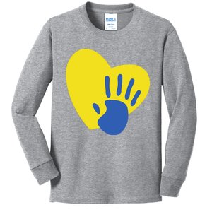 Support Down Syndrome Heart Awareness Kids Long Sleeve Shirt