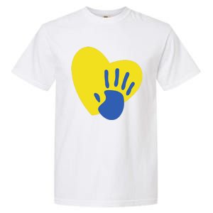 Support Down Syndrome Heart Awareness Garment-Dyed Heavyweight T-Shirt