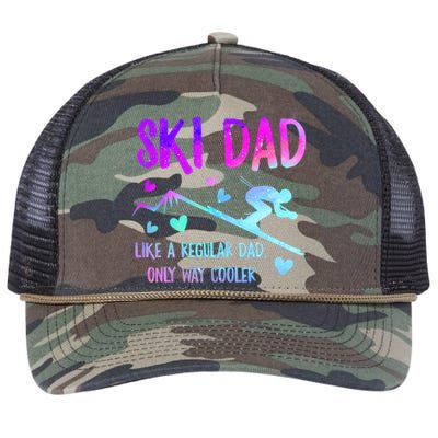 Ski Dad Skiing Daddy Papa Grandpa Cool Snowboarding Father Gift Retro Rope Trucker Hat Cap