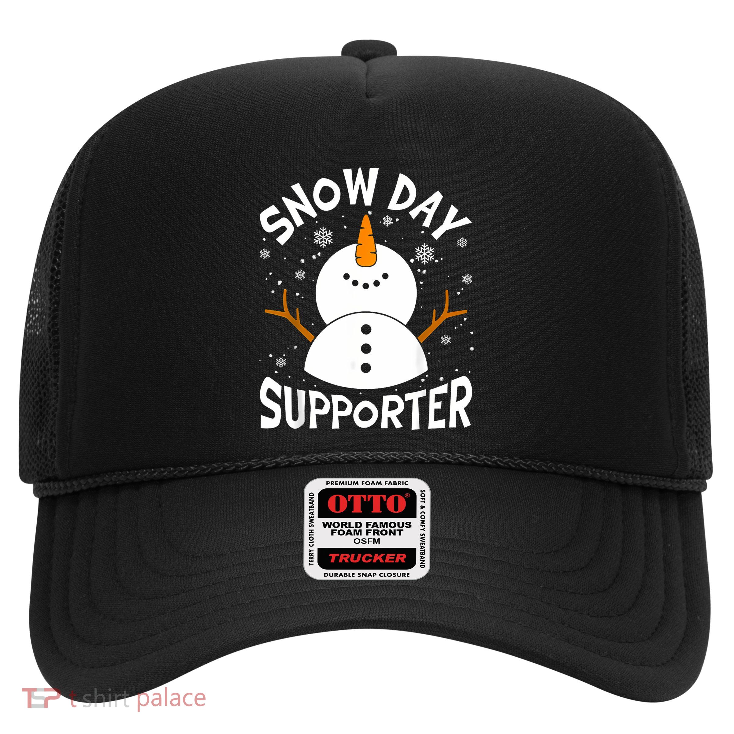 Snow Day Supporter Snowflake Funny Teacher Christmas Pajamas Trucker Hat