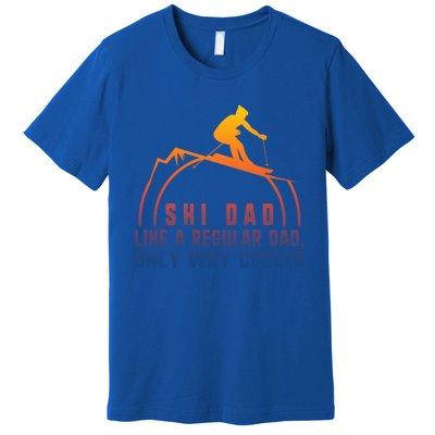 Ski Dad Skiing Daddy Papa Grandpa Cool Snowboarding Father Gift Premium T-Shirt