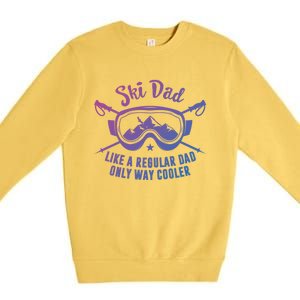 Ski Dad Sweater Fathers Day Daddy Papa Grandpa Cooler Gift Premium Crewneck Sweatshirt