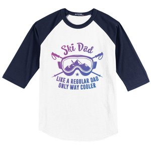 Ski Dad Sweater Fathers Day Daddy Papa Grandpa Cooler Gift Baseball Sleeve Shirt