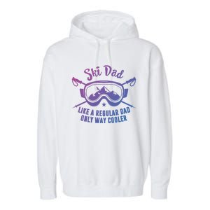 Ski Dad Sweater Fathers Day Daddy Papa Grandpa Cooler Gift Garment-Dyed Fleece Hoodie