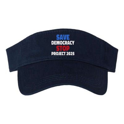 Save Democracy Stop Project 2025 Presidential Election Valucap Bio-Washed Visor