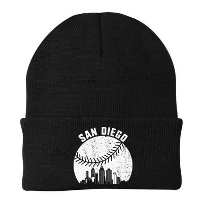 San Diego Skyline Baseball Fan Vintage San Diego Baseball Beanie