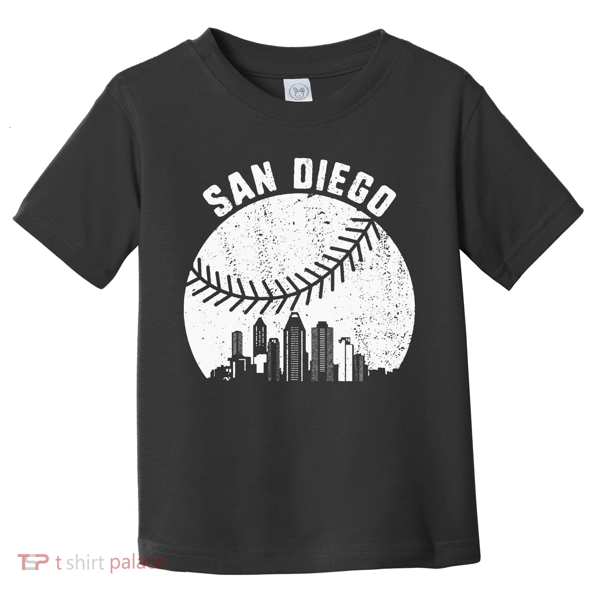 San Diego Skyline Baseball Fan Vintage San Diego Baseball Toddler T-Shirt