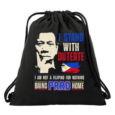 Support Duterte  Stand with Duterte Against ICC Charges Drawstring Bag