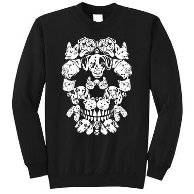 Skull Dog Skeleton Halloween Costume Scary Carnival Sweatshirt