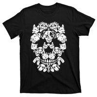 Skull Dog Skeleton Halloween Costume Scary Carnival T-Shirt