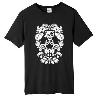 Skull Dog Skeleton Halloween Costume Scary Carnival Tall Fusion ChromaSoft Performance T-Shirt