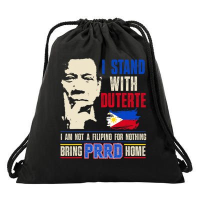 Support Duterte – Stand With Duterte Against Icc Charges Drawstring Bag