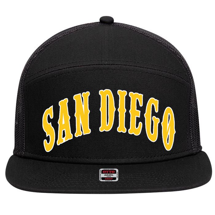 San Diego 7 Panel Mesh Trucker Snapback Hat