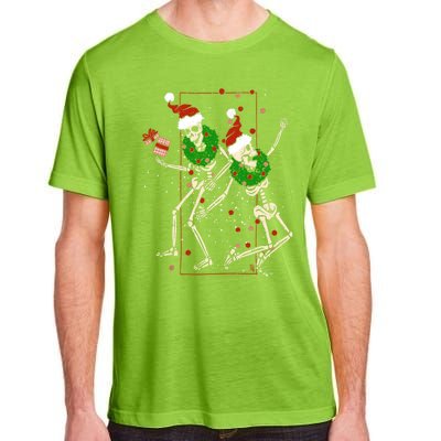 Skeleton Dancing Snowflake Christmas Santa Skeleton Xmas Cute Gift Adult ChromaSoft Performance T-Shirt