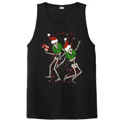 Skeleton Dancing Snowflake Christmas Santa Skeleton Xmas Cute Gift PosiCharge Competitor Tank