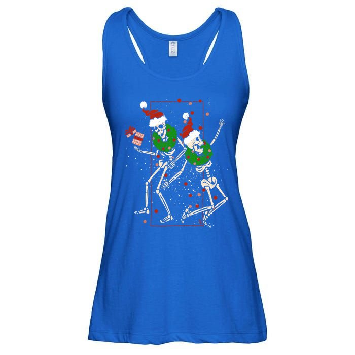 Skeleton Dancing Snowflake Christmas Santa Skeleton Xmas Cute Gift Ladies Essential Flowy Tank