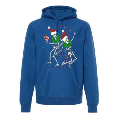 Skeleton Dancing Snowflake Christmas Santa Skeleton Xmas Cute Gift Premium Hoodie