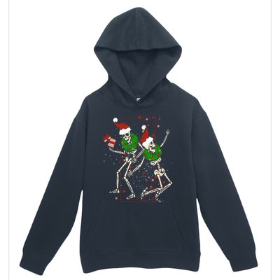 Skeleton Dancing Snowflake Christmas Santa Skeleton Xmas Cute Gift Urban Pullover Hoodie