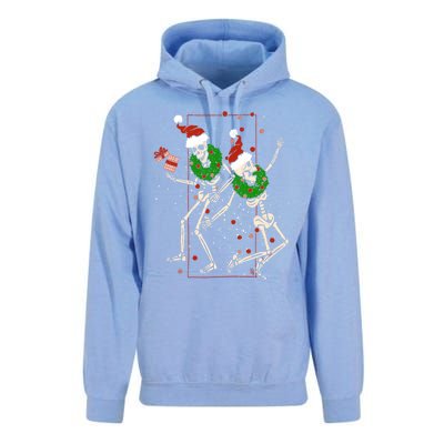 Skeleton Dancing Snowflake Christmas Santa Skeleton Xmas Cute Gift Unisex Surf Hoodie