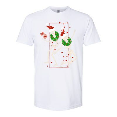 Skeleton Dancing Snowflake Christmas Santa Skeleton Xmas Cute Gift Softstyle CVC T-Shirt