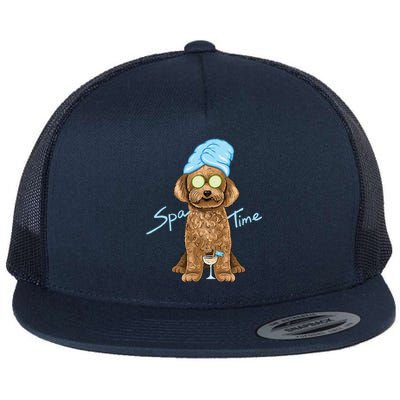 Spa Dog Flat Bill Trucker Hat