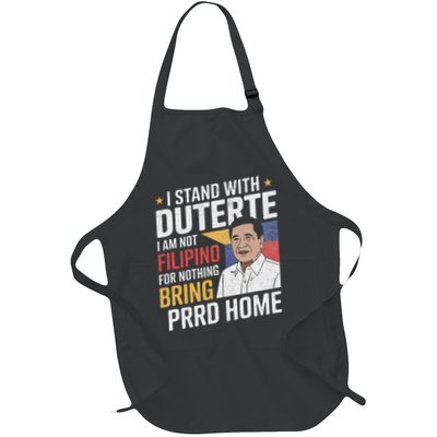 Support Duterte  Stand with Duterte Against ICC Charges Full-Length Apron With Pockets