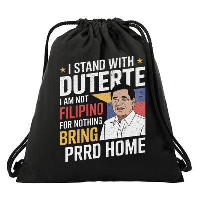 Support Duterte  Stand with Duterte Against ICC Charges Drawstring Bag