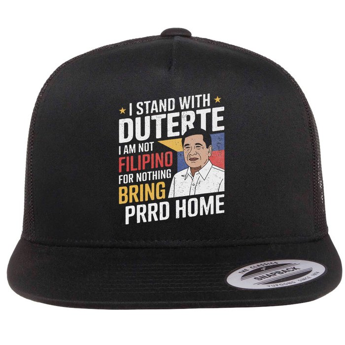 Support Duterte  Stand with Duterte Against ICC Charges Flat Bill Trucker Hat