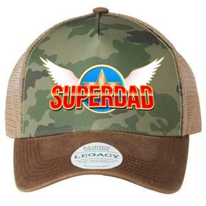 Super Dad Superhero Winged Badge Emblem Legacy Tie Dye Trucker Hat