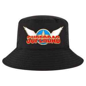 Super Dad Superhero Winged Badge Emblem Cool Comfort Performance Bucket Hat