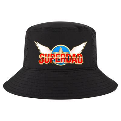 Super Dad Superhero Winged Badge Emblem Cool Comfort Performance Bucket Hat